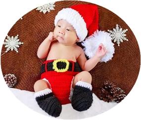 img 1 attached to Coberllus Newborn Christmas Outfits Photography: Capturing Adorable Festive Moments