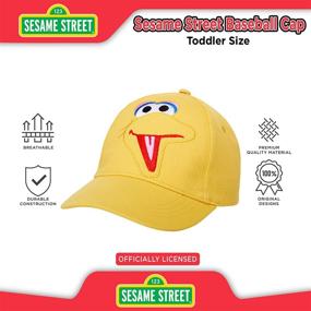 img 1 attached to 🧢 Sesame Street Cotton Baseball Cap for Toddlers – Elmo, Cookie Monster, Big Bird, Oscar The Grouch