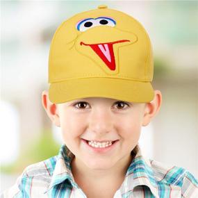 img 3 attached to 🧢 Sesame Street Cotton Baseball Cap for Toddlers – Elmo, Cookie Monster, Big Bird, Oscar The Grouch