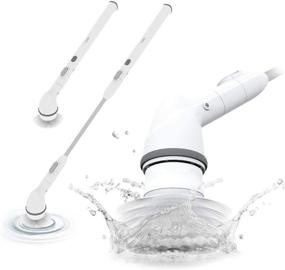 img 4 attached to 🧼 ABKO BC01 Cordless Electric Spin Scrubber: Lightweight Cleaning with Replaceable Brush Head and Adjustable Extension Rod for Tile Bathtub Floor, Bathroom, and Kitchen Cleaning