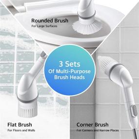 img 1 attached to 🧼 ABKO BC01 Cordless Electric Spin Scrubber: Lightweight Cleaning with Replaceable Brush Head and Adjustable Extension Rod for Tile Bathtub Floor, Bathroom, and Kitchen Cleaning