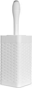 img 1 attached to 🧹 Superio Square Free Standing Toilet Brush and Holder in White: Efficient Cleaning and Neat Storage Solution