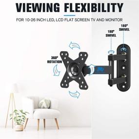 img 1 attached to 📺 Versatile Full Motion TV Wall Mount Bracket for 10-26 Inch LED/LCD Screens - Mounting Dream MD2463