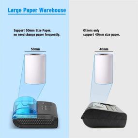 img 2 attached to 🖨️ MUNBYN 58mm Android Bluetooth 4.0 Receipt Printer with Large Paper Warehouse Thermal Printing Technology, Portable Wireless 58mm Personal Bill POS Receipt Printer, Compatible with Android Windows, Not Compatible with Square