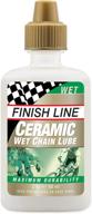 optimize bike performance with finish line ceramic wet bicycle chain lube logo