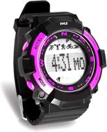 🌸 pyle psptr19pn smart fit digital sports wrist watch - multifunctional men women fitness gear tracker with sleep monitor, pedometer, alarm, stopwatch, backlight – classic pink логотип