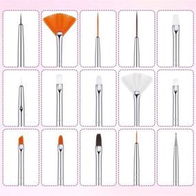 img 1 attached to 💅 Complete 21-Piece Nail Art Kit: Resin Mixing Palette, Nail Art Brushes, and Golden Edge Nail Holder for Perfect Nail Designs and Colors Mixing