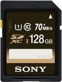 img 1 attached to 💾 Sony 128GB Class 10 UHS-1 SDXC Memory Card (SFG1UY2/TQ) - High Speed up to 70MB/s