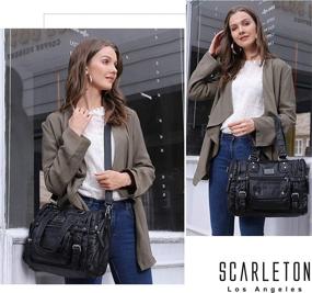 img 3 attached to Small yet Spacious: Scarleton Satchel Handbag 👜 - Trendy Crossbody Shoulder Bag for Women's Essentials