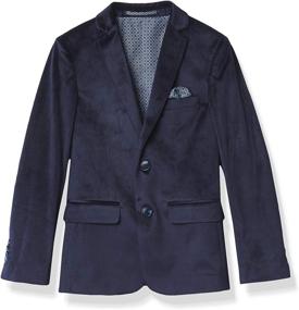 img 3 attached to 👔 Boys' Clothing: Isaac Mizrahi Black Velvet Blazer - Enhanced for SEO