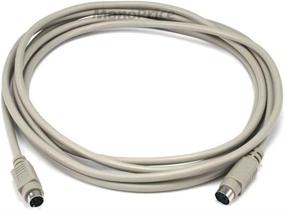 img 2 attached to 💻 PS/2 MDIN-6 Male to Female Cable - 10 Feet - Ideal Keyboard/Mouse Connector by Monoprice