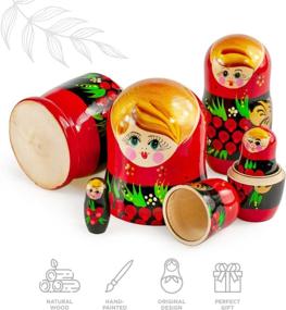 img 2 attached to Azhna Souvenir Matryoshka Collection Stacking Novelty & Gag Toys for Nesting Dolls