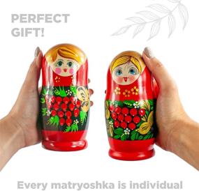 img 1 attached to Azhna Souvenir Matryoshka Collection Stacking Novelty & Gag Toys for Nesting Dolls