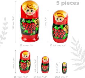 img 3 attached to Azhna Souvenir Matryoshka Collection Stacking Novelty & Gag Toys for Nesting Dolls