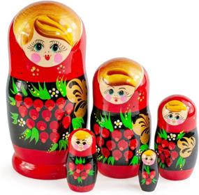 img 4 attached to Azhna Souvenir Matryoshka Collection Stacking Novelty & Gag Toys for Nesting Dolls