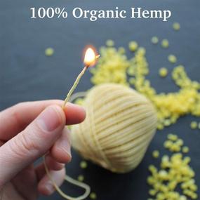 img 1 attached to 🌿 Cozyours Organic Hemp Wick: 210 FT Long, 1mm Thick with Natural Beeswax Coating - Premium Quality