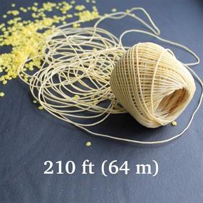 img 2 attached to 🌿 Cozyours Organic Hemp Wick: 210 FT Long, 1mm Thick with Natural Beeswax Coating - Premium Quality