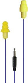 img 4 attached to 🎧 Plugfones Guardian: Noise Reduction In-Ear Headphones - Blue & Yellow Earplug Earbud Hybrid