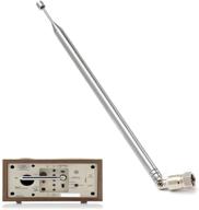 📡 e-outstanding telescopic antenna: 7 section f type connector - dab radio replacement for tv am fm stereo receiver logo