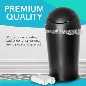 img 1 attached to 🚮 High Quality Clear Small Bathroom Trash Bags - Pack of 150, Ideal 1.2 Gallon Garbage Can Liners - Ideal for Upscale Restroom Waste Baskets