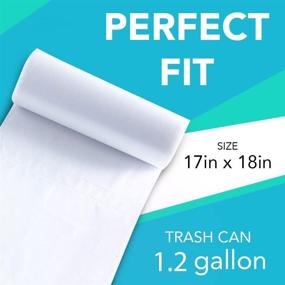 img 2 attached to 🚮 High Quality Clear Small Bathroom Trash Bags - Pack of 150, Ideal 1.2 Gallon Garbage Can Liners - Ideal for Upscale Restroom Waste Baskets