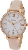 fossil jacqueline three hand blush leather logo