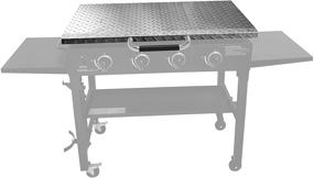 img 4 attached to 🔥 36-Inch BBQSTAR Griddle Hard Cover for 36" Blackstone Front Grease Griddle - Stainless Steel Lid with Diamond Plate Design and Heat-Resistant Handle