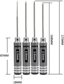 img 3 attached to 🔧 Набор из 4 шестигранных отверток OFNMY для метрических RC-вертолетов - инструменты 1,5 мм, 2,0 мм, 2,5 мм, 3,0 мм