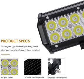 img 1 attached to 🚗 Auxbeam 7 Inch LED Light Bar: Powerful 36W Spot LED Driving Light for Trucks, Cars, ATVs, and More - Waterproof and Easy to Install with Mounting Brackets