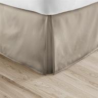 🛏️ luxury pleated bedskirt in taupe for queen size bed - linen market bc-bedskirt-queen-taupe logo