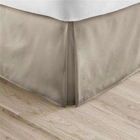 img 4 attached to 🛏️ Роскошная складочная одеялка для кровати цвета "темный беж" для кровати размера "королева" - Linen Market BC-BEDSKIRT-Queen-Taupe