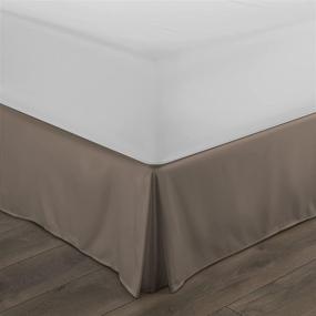 img 3 attached to 🛏️ Роскошная складочная одеялка для кровати цвета "темный беж" для кровати размера "королева" - Linen Market BC-BEDSKIRT-Queen-Taupe