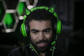 img 1 attached to 🐱 Razer Kitty Ears: Enhance Your Kraken 2019 & TE Headsets with Adjustable Straps, Water Resistant Construction - Green