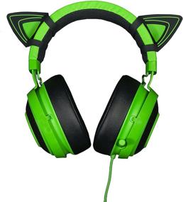 img 2 attached to 🐱 Razer Kitty Ears: Enhance Your Kraken 2019 & TE Headsets with Adjustable Straps, Water Resistant Construction - Green