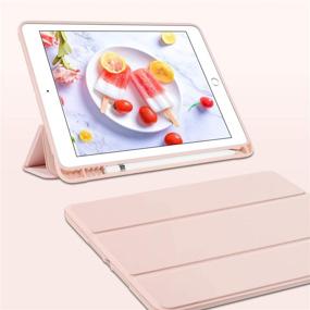 img 3 attached to 📱 BENTOBEN iPad 10.2 Case 2021/2020/2019 with Pencil Holder: Premium Protective Tablet Case in Pink, Auto Wake/Sleep, Soft TPU Back