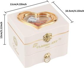 img 2 attached to 🎵 Brynnl Musical Jewelry Box: Elegant Ballerina Themed Girl's Storage Case with Swan Lake Tune - Perfect Gift for Daughter, Girlfriend on Christmas, Birthday, Valentine's