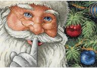 🎅 dimensions gold collection counted cross stitch kit: santa's secret christmas cross stitch logo