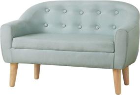 img 3 attached to Fabric 2 Seater Upholstered Children 30 Inch Furniture