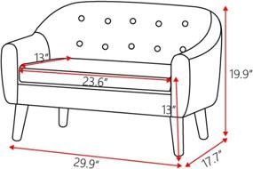 img 1 attached to Fabric 2 Seater Upholstered Children 30 Inch Furniture