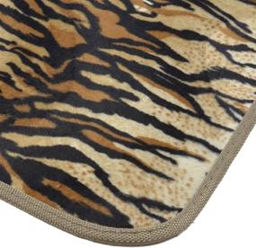 img 1 attached to 🐅 Tiger Safari Animal Print Carpeted Mat - BDK 4-Piece