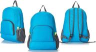 🎒 paxlamb backpack packable foldable - ultra lightweight, water resistant, durable - camping travel hiking daypack for men and women (blue) логотип