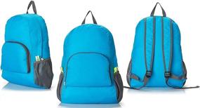 img 4 attached to 🎒 PAXLAMB Backpack Packable Foldable - Ultra Lightweight, Water Resistant, Durable - Camping Travel Hiking Daypack for Men and Women (Blue)