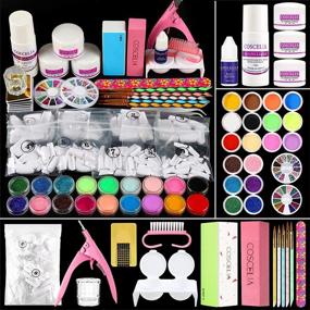 img 4 attached to Beginners Acrylic Nail Kit: Complete Set with 21 Colors Acrylic Powder, Liquid Monomer, Professional Tools, Glitter Powder, Rhinestone, False Nail Brush, and Manicure Gift for Women