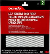 bondo self adhesive body patch - stage 2: repair large rust-outs and damaged areas with 2 patches - 5.9 in x 5.8 in logo