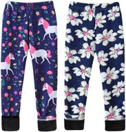 🦄 fleece-lined unicorn velvet leggings for girls – extended length logo