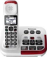 📞 panasonic amplified cordless phone kx-tgm420w: enhanced noise reduction & digital answering machine, 1 handset - white logo