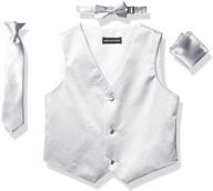 👔 formal tuxedo handkerchief for boys' clothing - silver logo