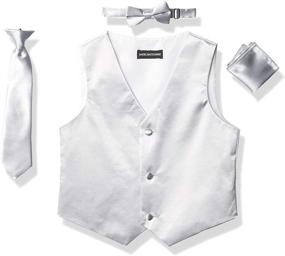 img 3 attached to 👔 Formal Tuxedo Handkerchief for Boys' Clothing - Silver