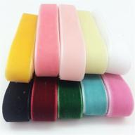 🎀 pepperlonely 10 color set: single face velvet ribbon, 16mm (5/8 inch) - 1 yard each for vibrant craft and decor projects logo