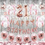 🎉 hapycity rose gold 21st birthday decorations balloons (55 pack) – party supplies for her. perfect for a memorable birthday celebration! логотип